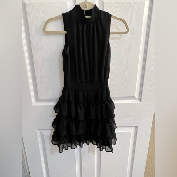 1. State black dress with ruffles XS - Picture 3 of 8